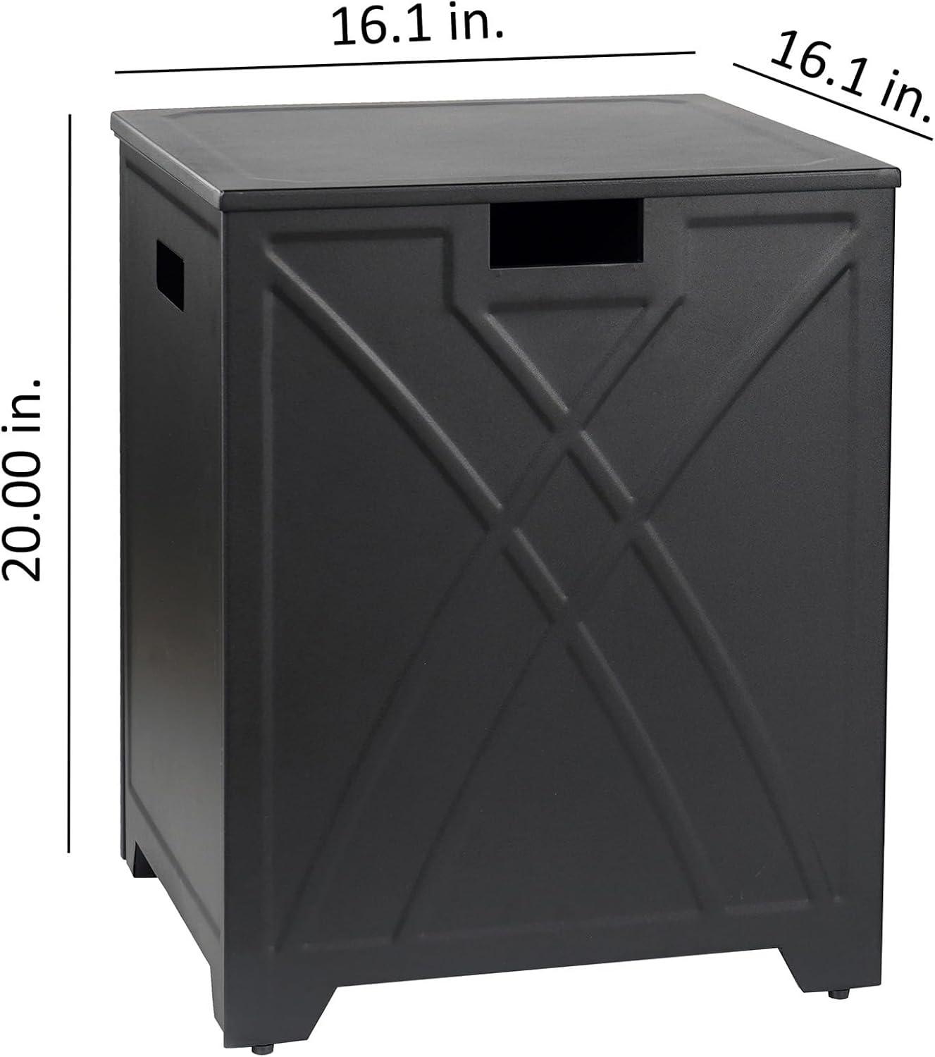 Propane Tank Cover, Propane Tank Storage Hideaway Table for Gas Fire Pits, Gas Tank Holder Storage Side Table for 20 lb Propane Tanks - Black