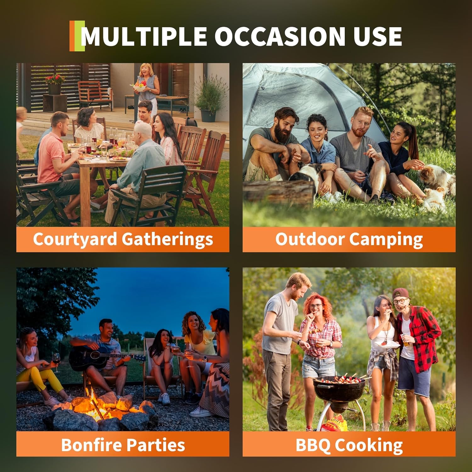 19 Inch Smokeless Wood Burning Fire Pit with Removable Ash Pan and Carry Bag, Stainless Steel Outdoor Fireplace for Patio BBQ, Bonfire, Camping, Backyard Gatherings