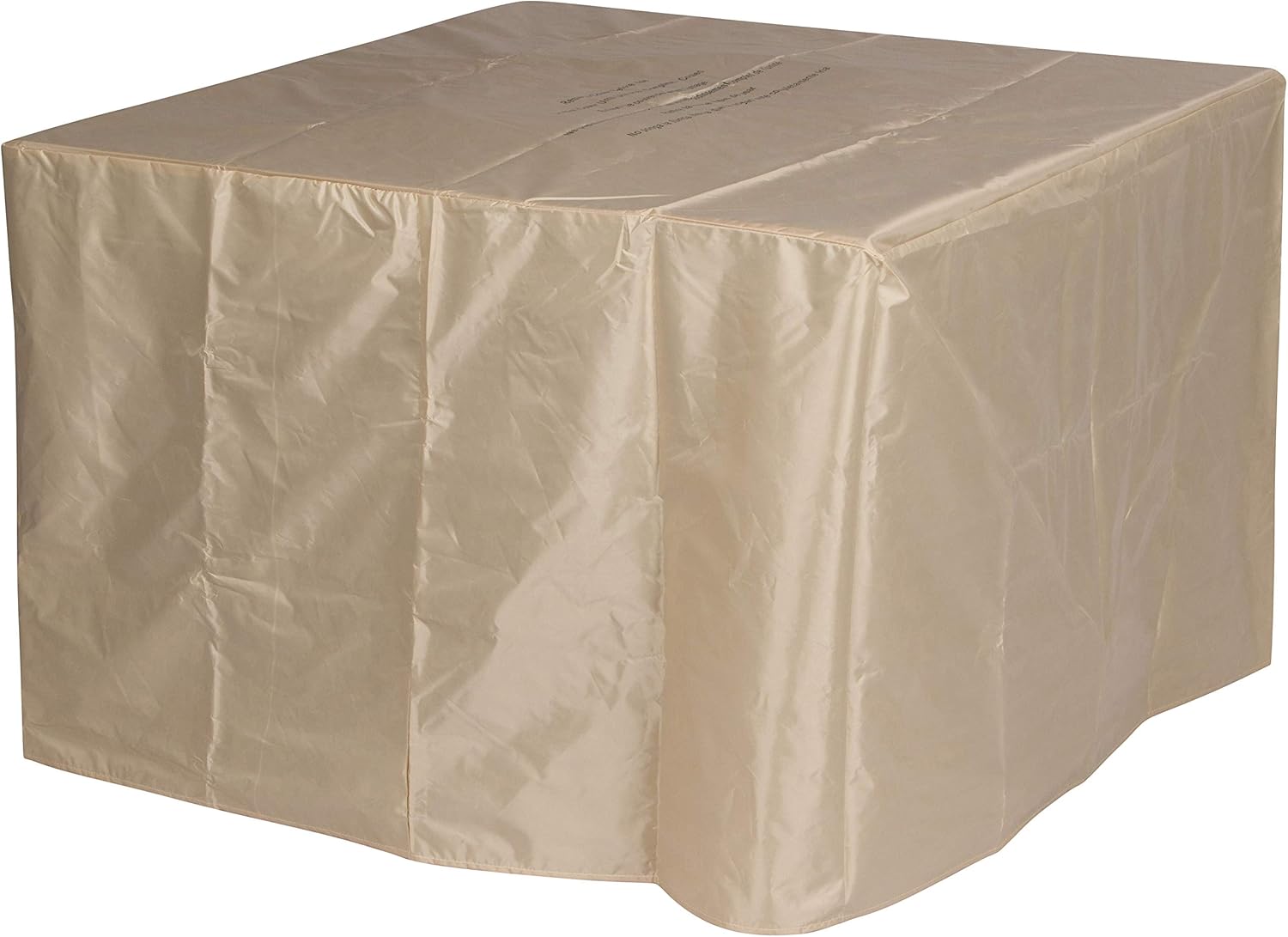 Shine Company Merida 34.5 in Square 50,000 BTU Outdoor Glass Reinforced Concrete Propane Gas Fire Pit Table w/GFRC Tabletop, Stainless Steel Burner, Lava Rocks, Natural Wood Look -Brown