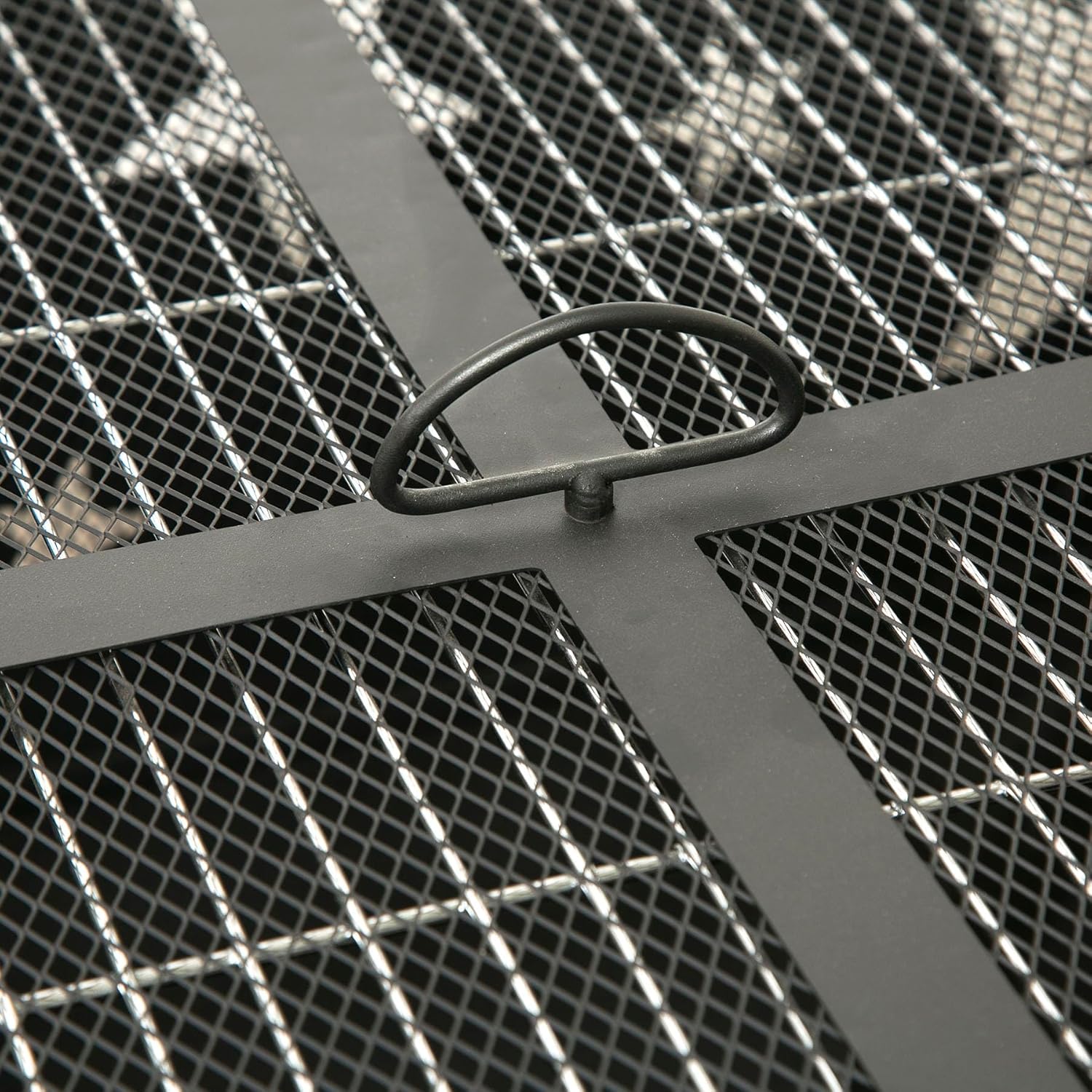 Outdoor Fire Pit Square Wood Burning Stove, 26-Inch Backyard Outside Firepit with Grill Grate, Metal Stove for Patio, Garden, Camping, Picnic Bonfires