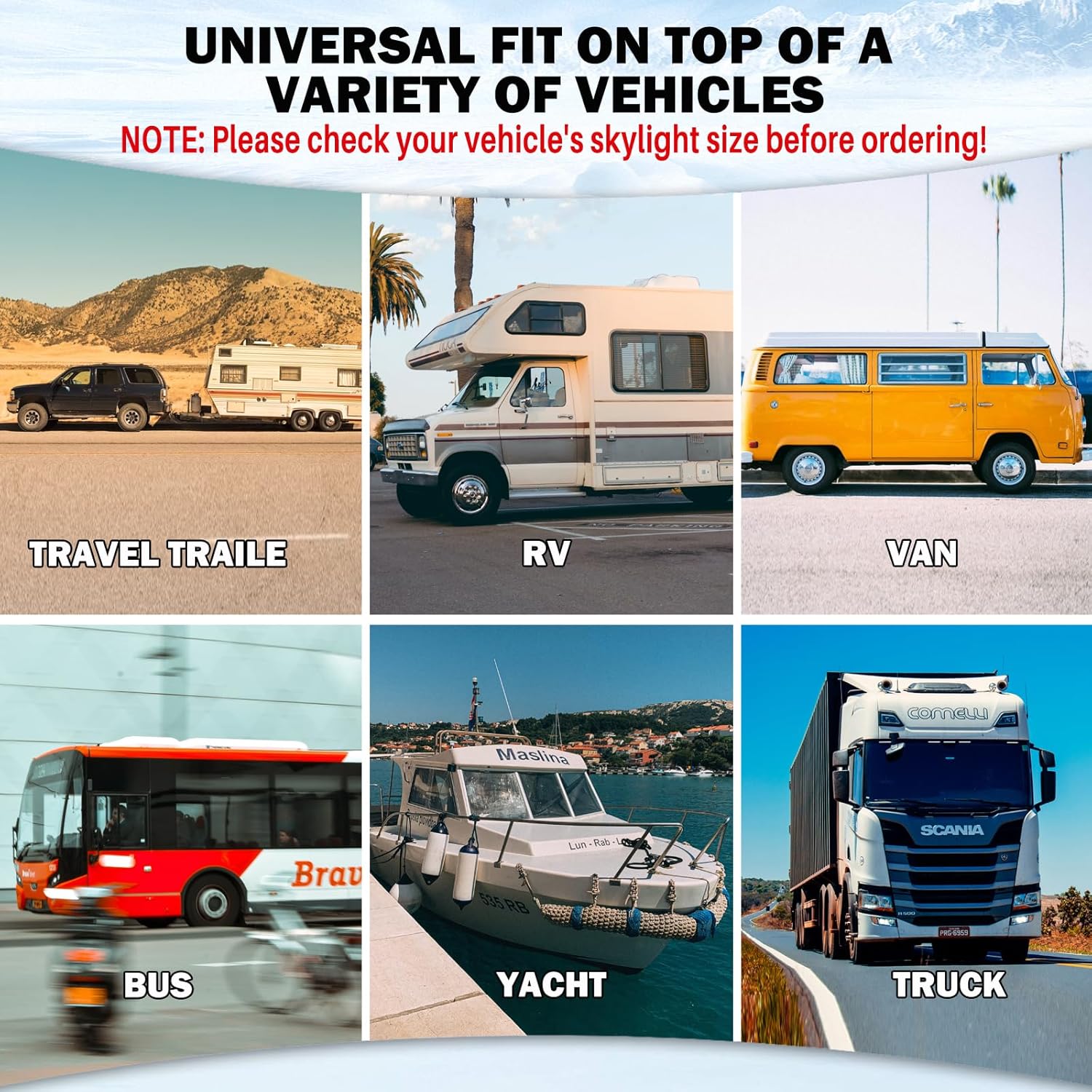 12V Van AC Unit RV Roof Air Conditioner Heater Combo, Quiet 12 Volt Rooftop A/C Unit with heat, Heating & Cooling for Camper, Truck, Trailer, Boat, Tractor