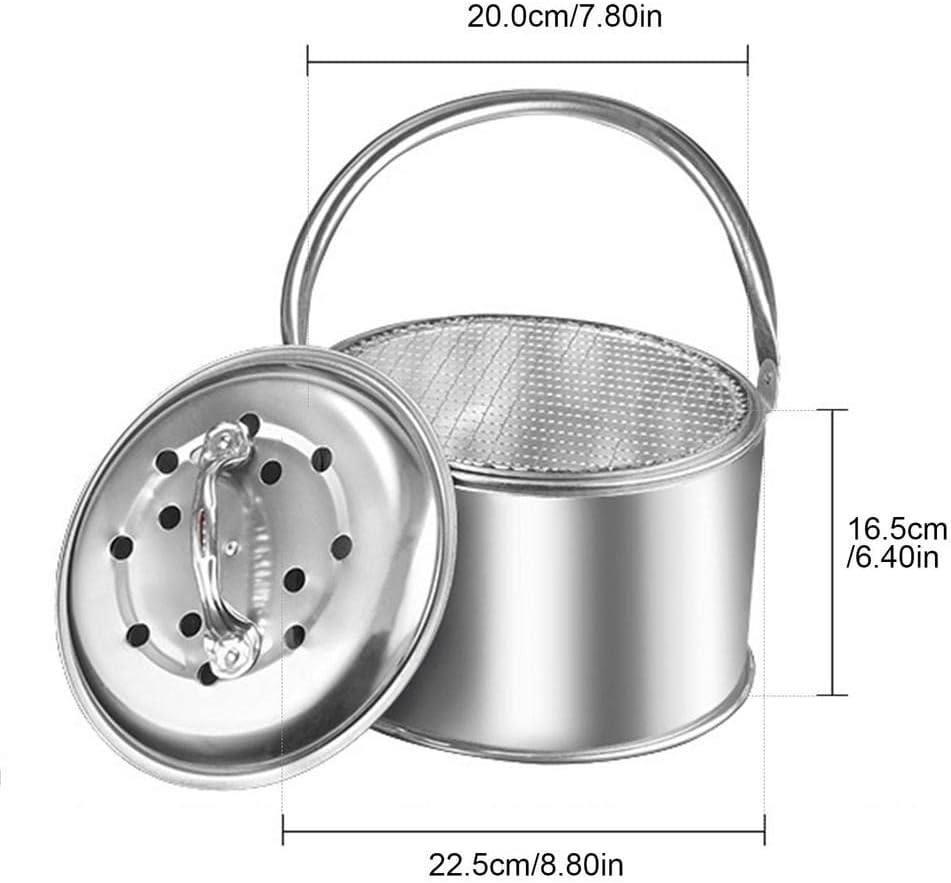 Outdoor Fire Pit Stainless Steel BBQ Grill for Camping Practical Warming Gifts