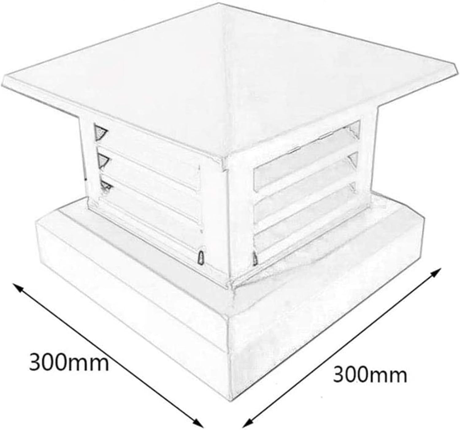 MFFIRE Vent Cowl Cap Grill Cover Soil Stack Vent Cage Rain Hat,50 * 50