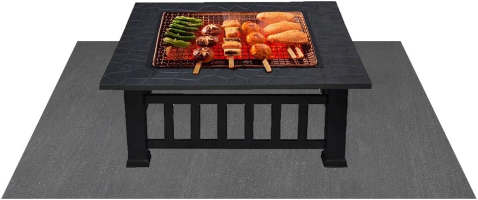 Chimineas Mat for Deck,Protection Grill & Patio Fire Pit Pad Hearth Rug, Fireproof Mat, Deck Protector for Wood Burning Fire Pit, Gas Fire Pit, Charcoal Grill (36x48Inch)