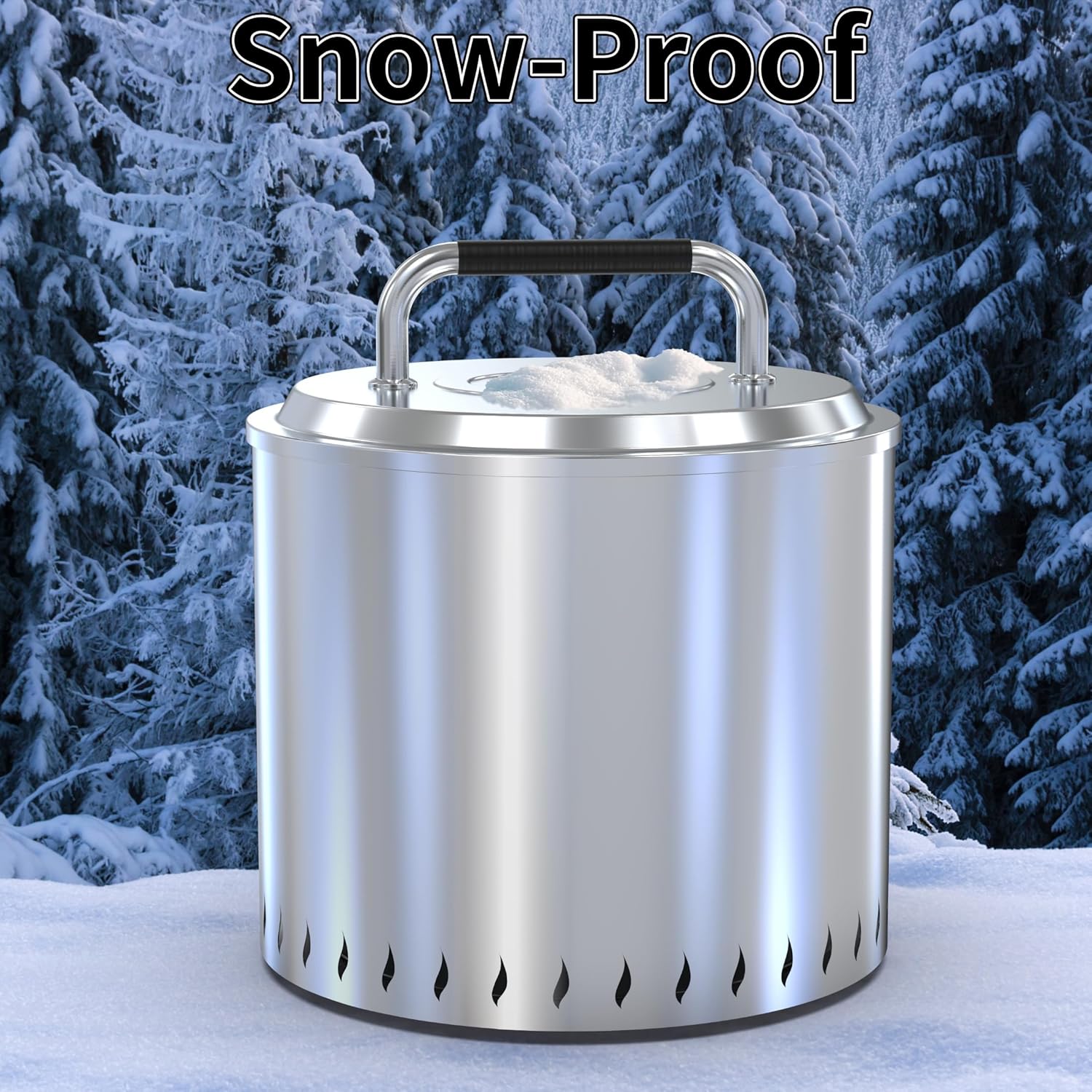 Fire Pit Cover Lid, Firepit Hard Cover for Solo Stove Bonfire 19.5