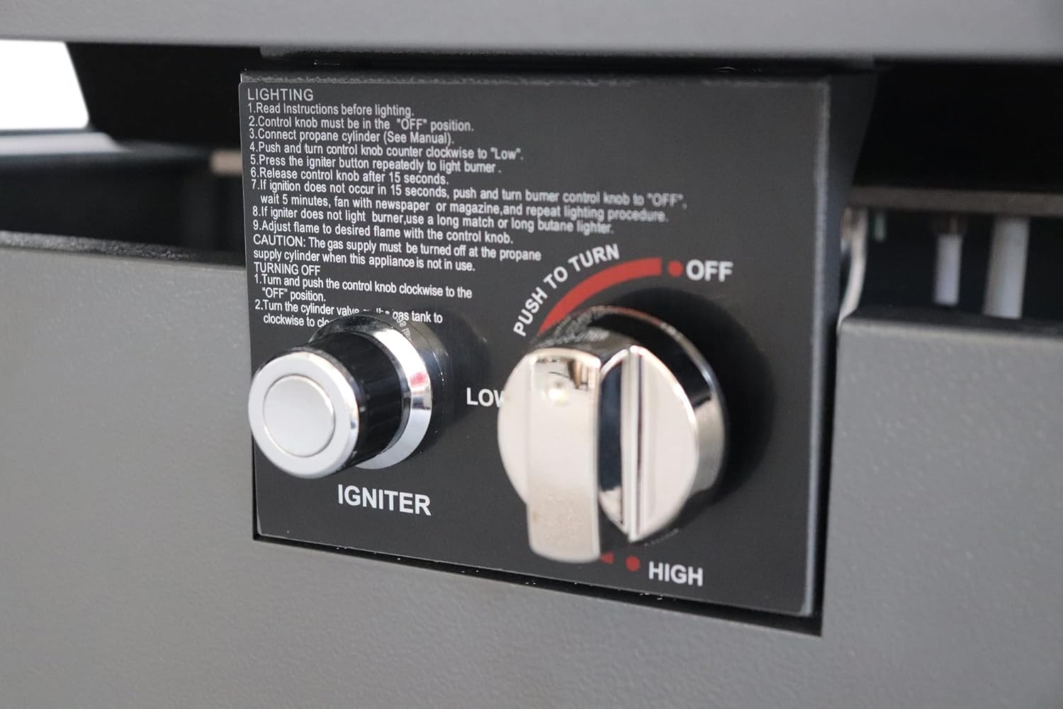 Living Source International 42 White Smoked Glass Metal Rectangle Fire Pit