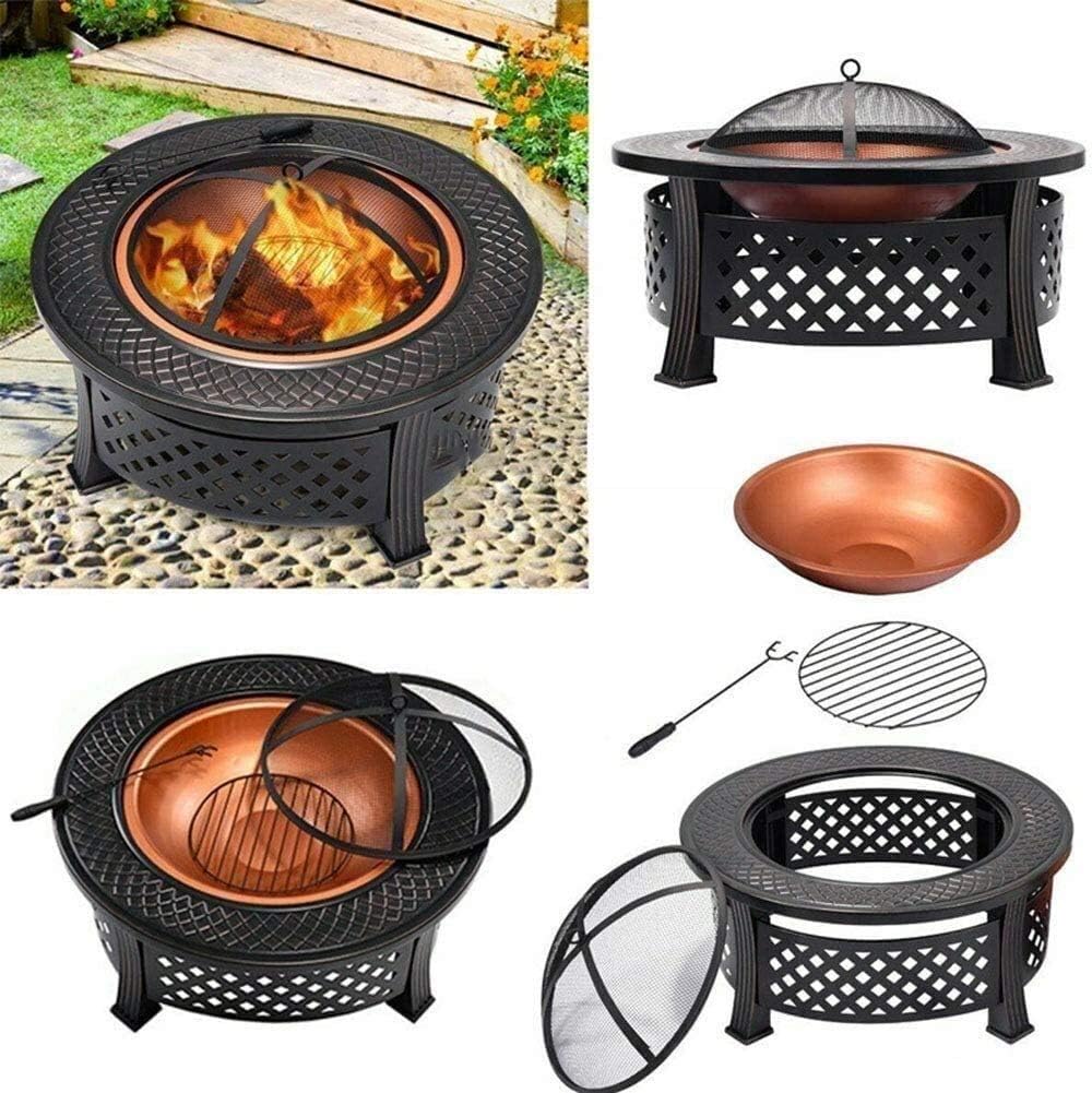 Outdoor Fire Pit Outdoor Fire Pit - 31 Inch Large Bonfire Wood Burning Patio & Backyard Firepit for Outside with Spark Screen