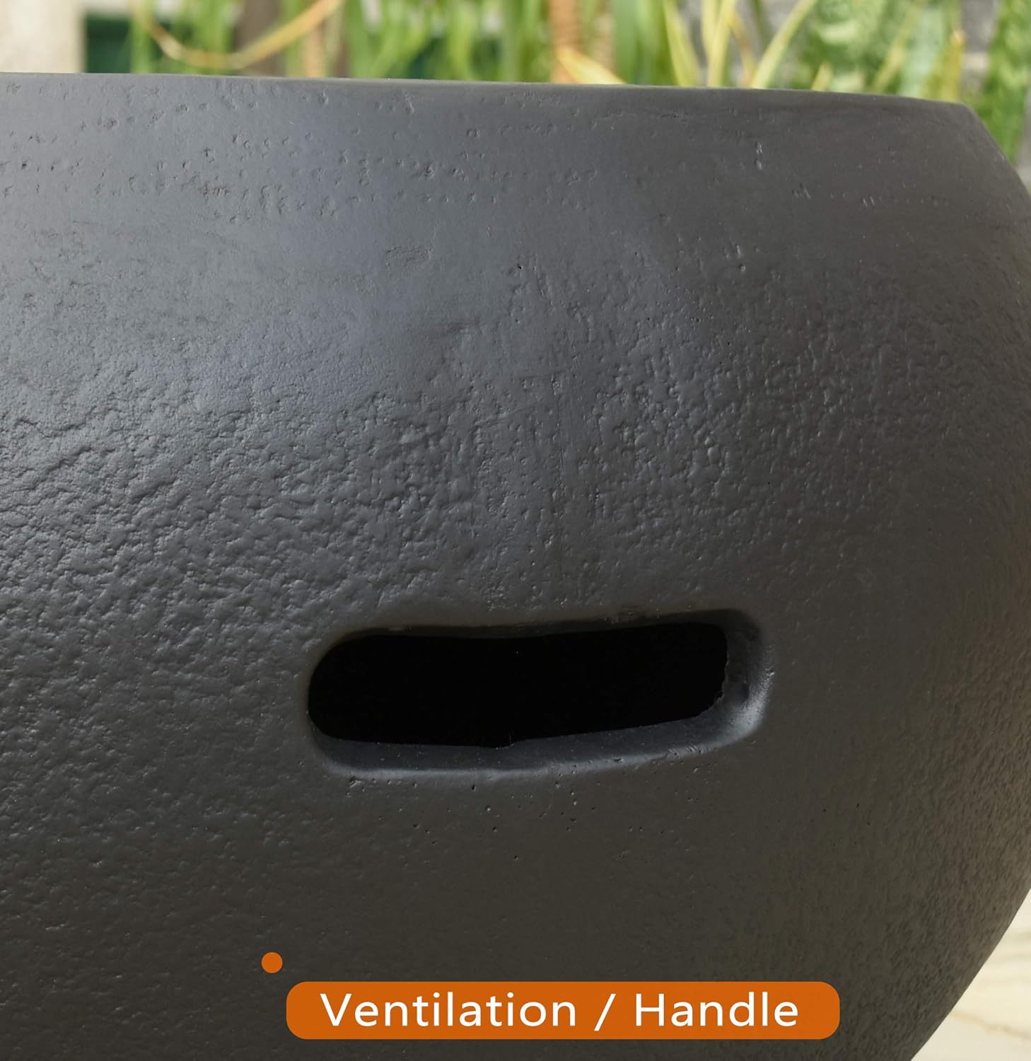 MODENO Outdoor Fire Pit Natural Gas Garden Fire Bowl, 40,000 BTU CSA Certified Firepit，Auto-Ignition System, Lava Rock&PVC Cover Included (27 x 27 x 14'', Black)