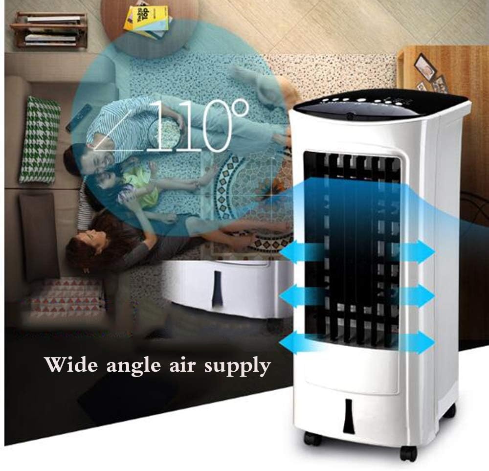 Cooling Fans Evaporative Air Cooler Fan Humidifier with Remote Control 2 Functions Heating and Cooling for Indoor Home Office 3 Speed Setting