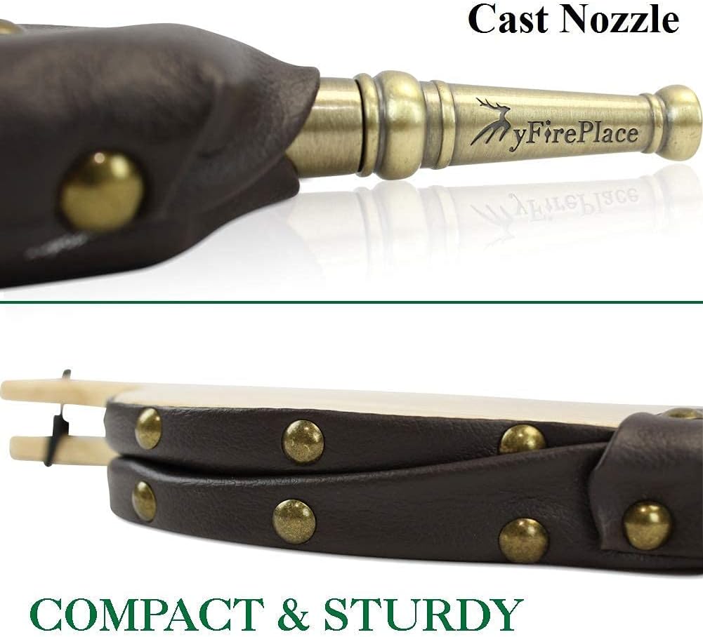 Portable Plug Fire Pit, Heavy Duty Outdoor Living FirePit and Fireplace Blowers Large Hand Wood Bellows 19