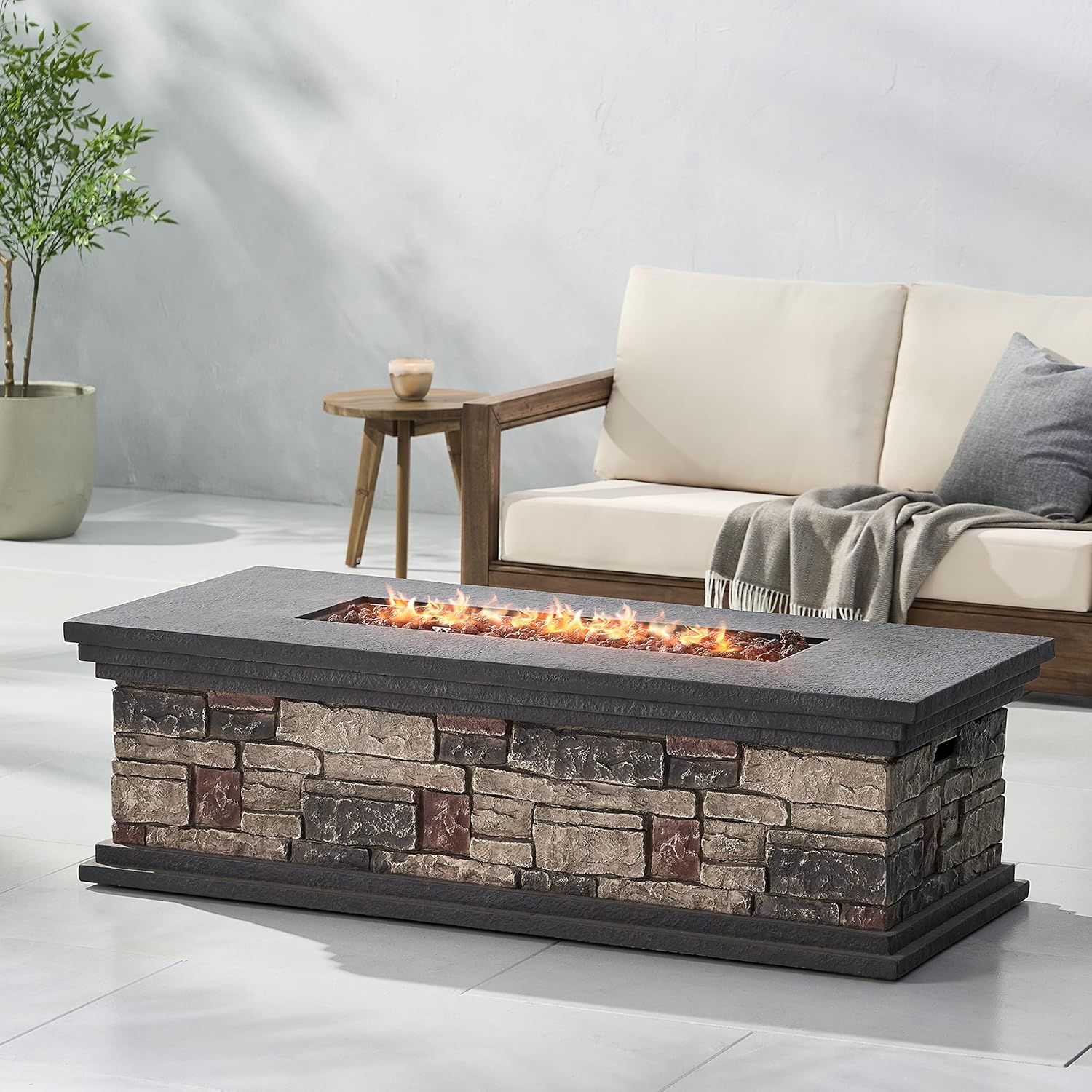 GOWE Rectangle MGO FIRE Pit - 50 000 BTU