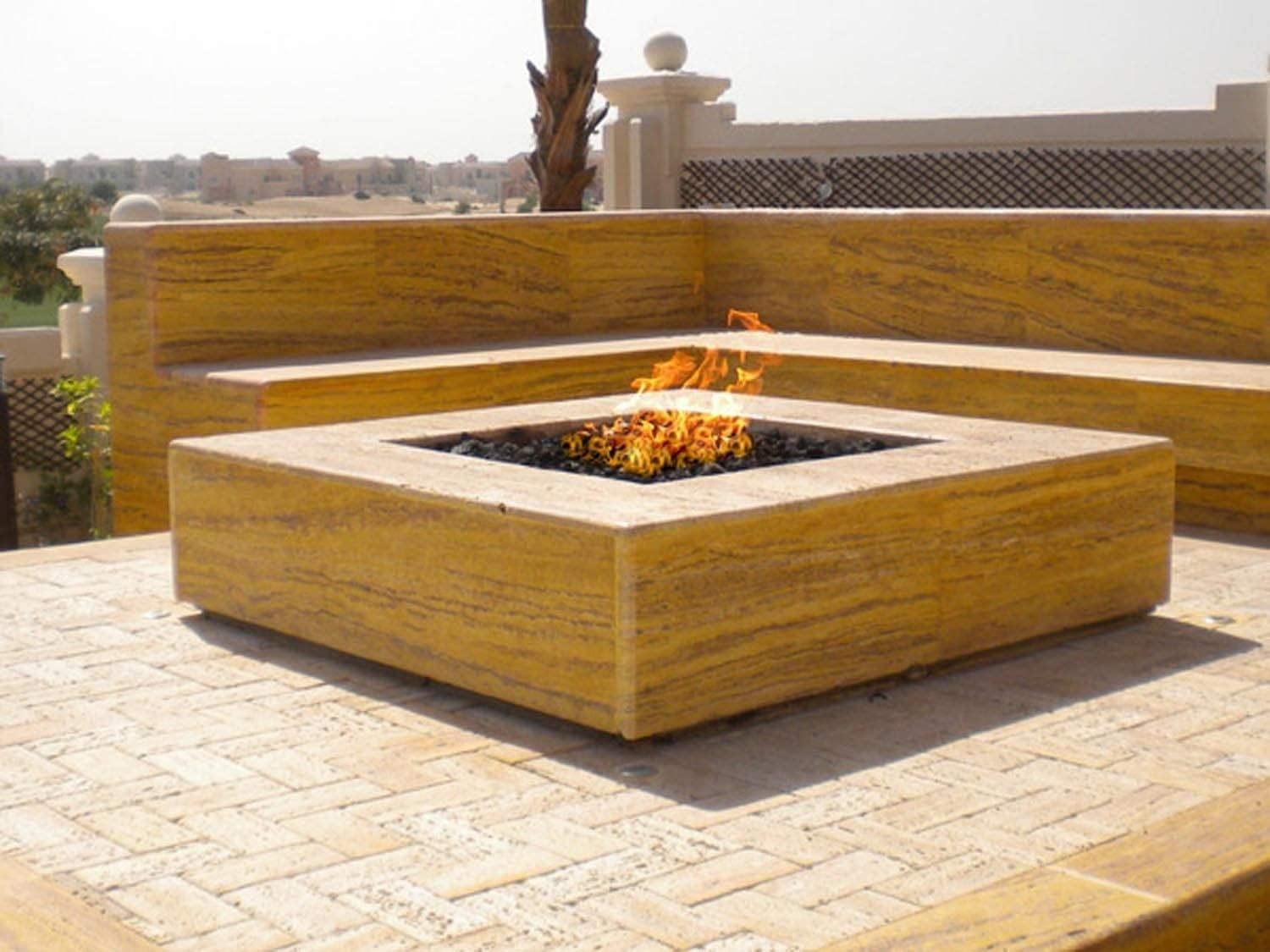 HPC Fire Match Light Fire Pit Kit (FPSSQ36HCLP KIT), 36-Inch High Capacity, Propane