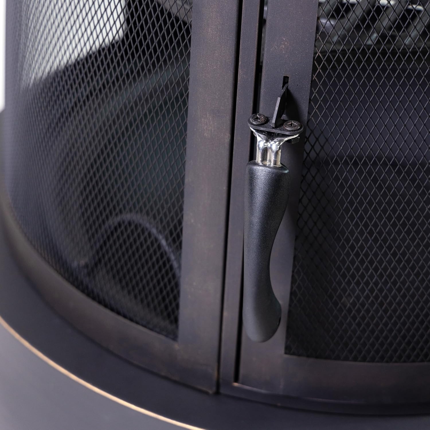 Deko Chimney Wood Burner Firepit with PVC Cover - Outdoor BBQ Fire Pit with Adjustable Cast Iron Grill - Smokeless Patio Fire Pit - Fire Space Heater - Portable Firepit for Camping Bonfire & Barbecue