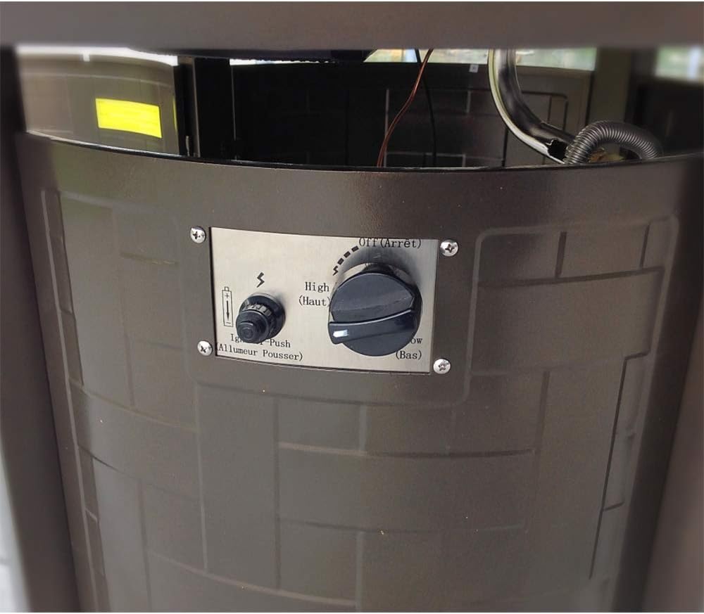 Pebble Lane Living Exclusive Natural Slate Top Outdoor Fire Pit with Metal Cover & 50,000 BTU Burner, Rust Resistant Powder Coating, Lava Rocks Included, Sleek Bronze Frame, 42