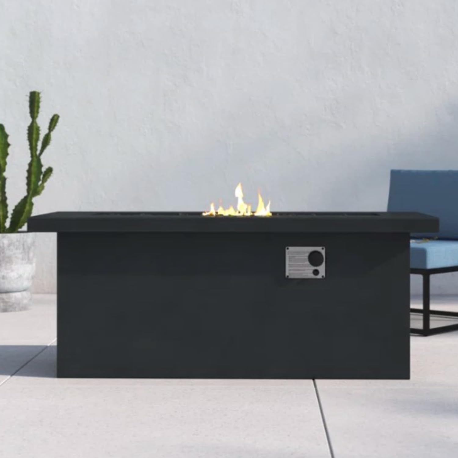 24'' H Concrete Propane,Natural Gas Outdoor Fire Pit Table
