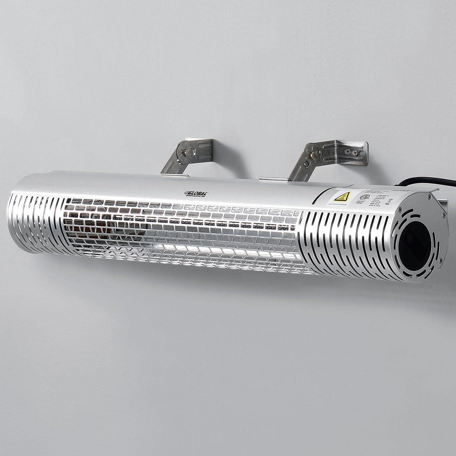Global Industrial Infrared Patio Heater W/Remote Control, Wall/Ceiling Mount, 1500W, 120V