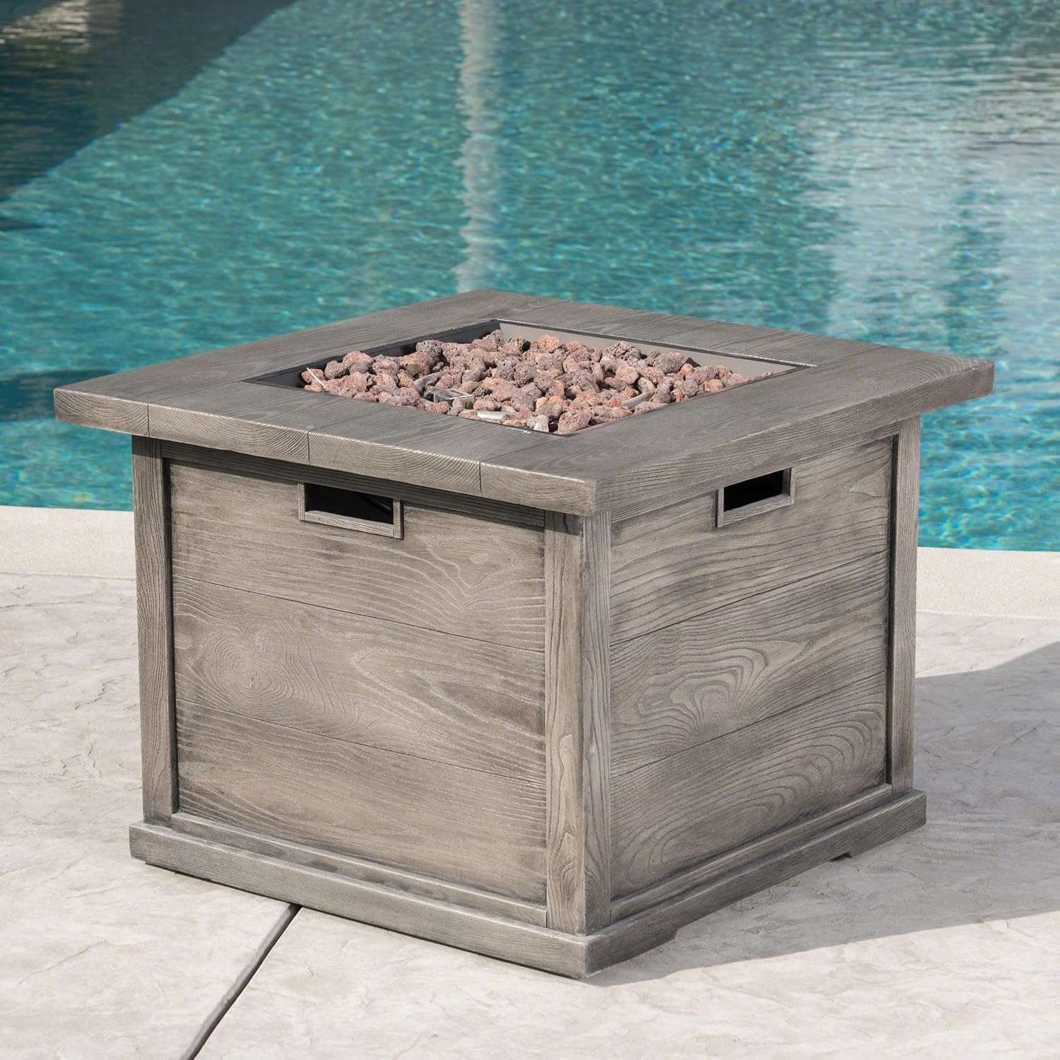 Ellington 40,000 BTU Square FIRE Pit- Grey