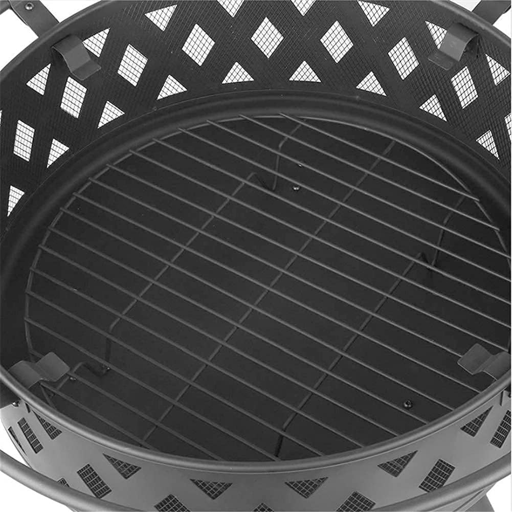 Outdoor Brazier Outdoor Party Bonfire Basin Firewood Stove Grill Courtyard Barbecue Grill Charcoal Heating Barbecue BBQ Fire Pit Portable Burning Brazier