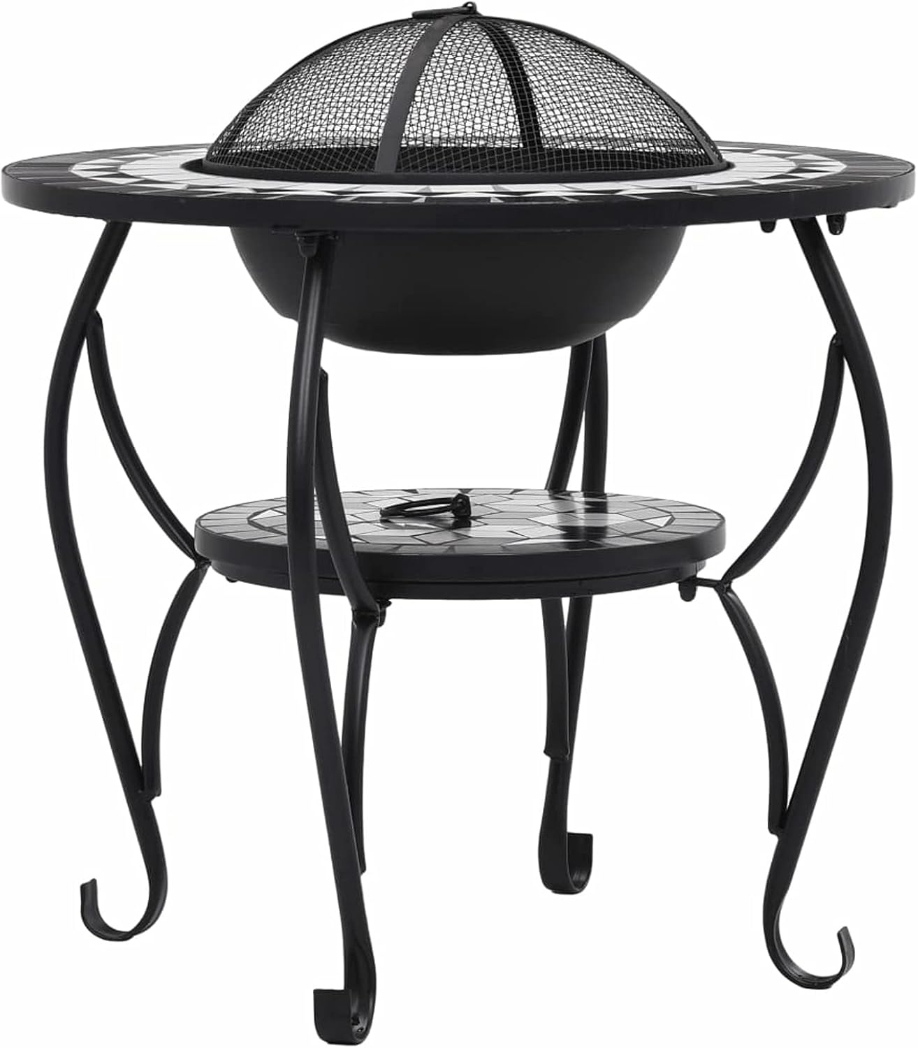 Fire Pits & Outdoor Fireplaces Fire Pit Table Black and White 26.8