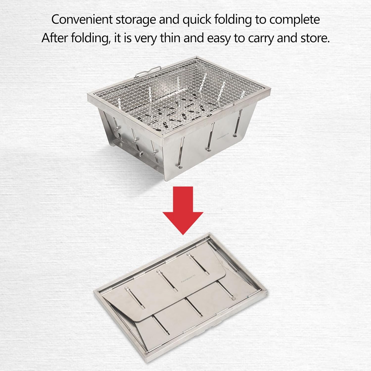 Outdoor fire pit, Folding Tabletop Stove, Portable Camping Grills with Storage Bag, 304 Stainless Steel Outdoor Camping Grill, Portable All-in-One Woodstove, for Camping Bonfire Picnic Outdoor Heating