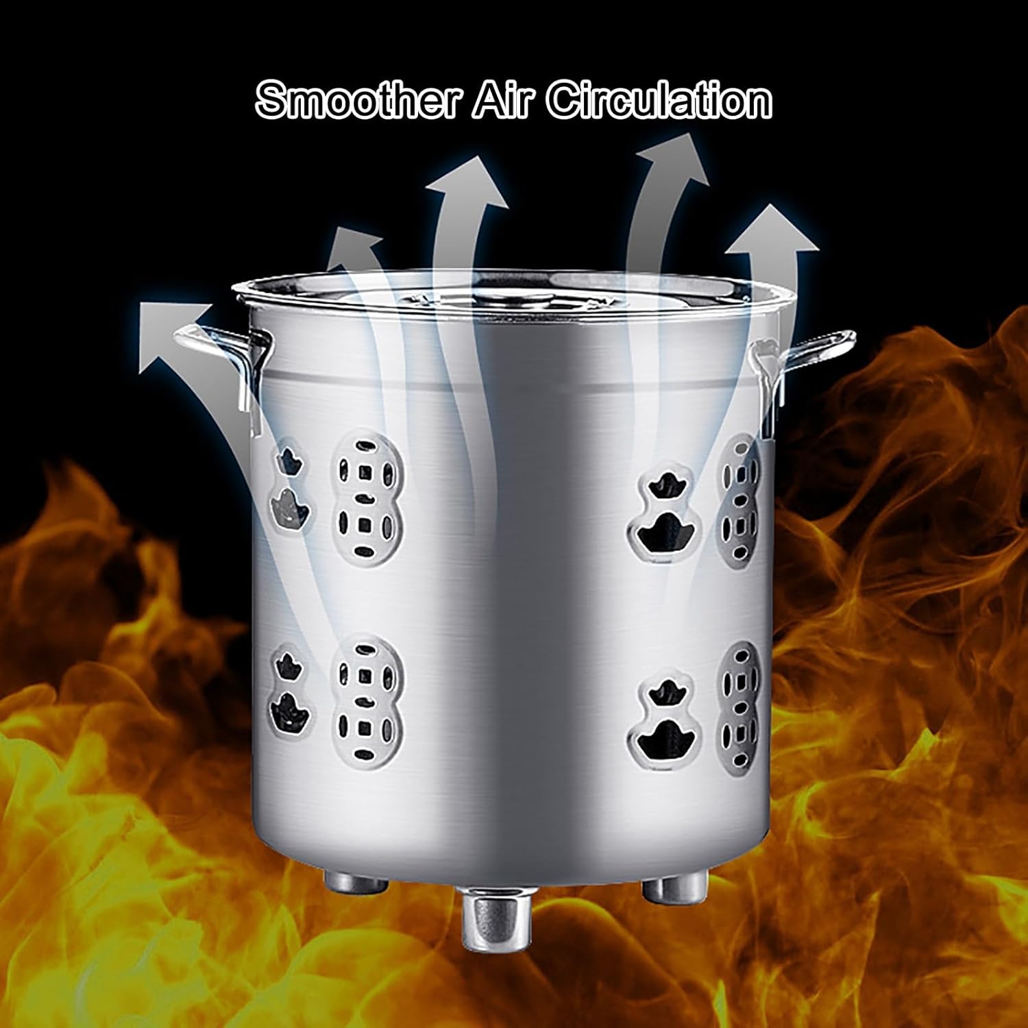 Incinerator, Fire Pit, Burn Barrels for Outside, Metal Barrel for Burning, for Yard Home Outdoor Backyard(Silver,XX-Large)