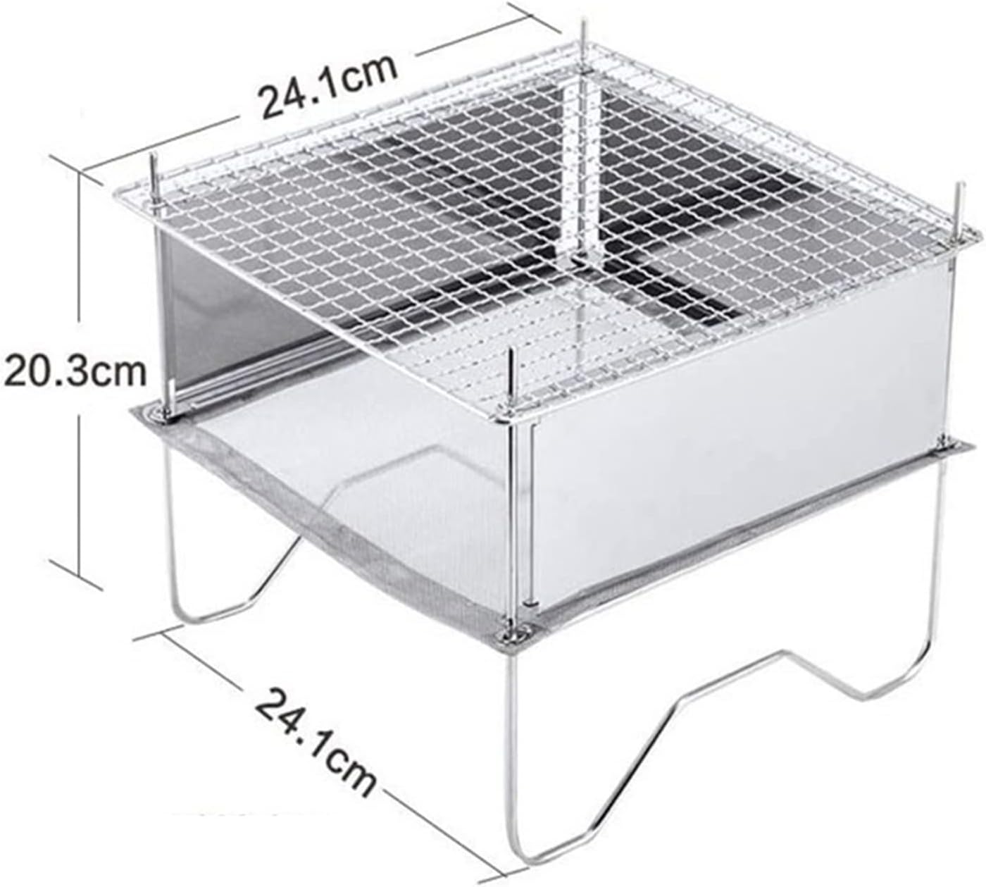 Grills Outdoor Camping Stove Stainless Steel Folding Bonfire Barbecue Burning Firewood Stove Mini Fire-Pit Portable Picnic Stove