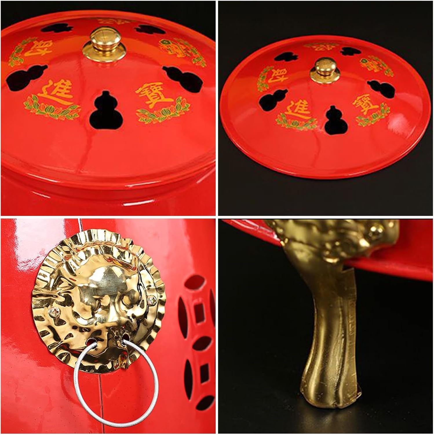 Garden Incinerator, Burn Barrel, Metal Portable Fire Pit with Lid for Ancestor Money Waste Garden Leaf Wood Bonfire