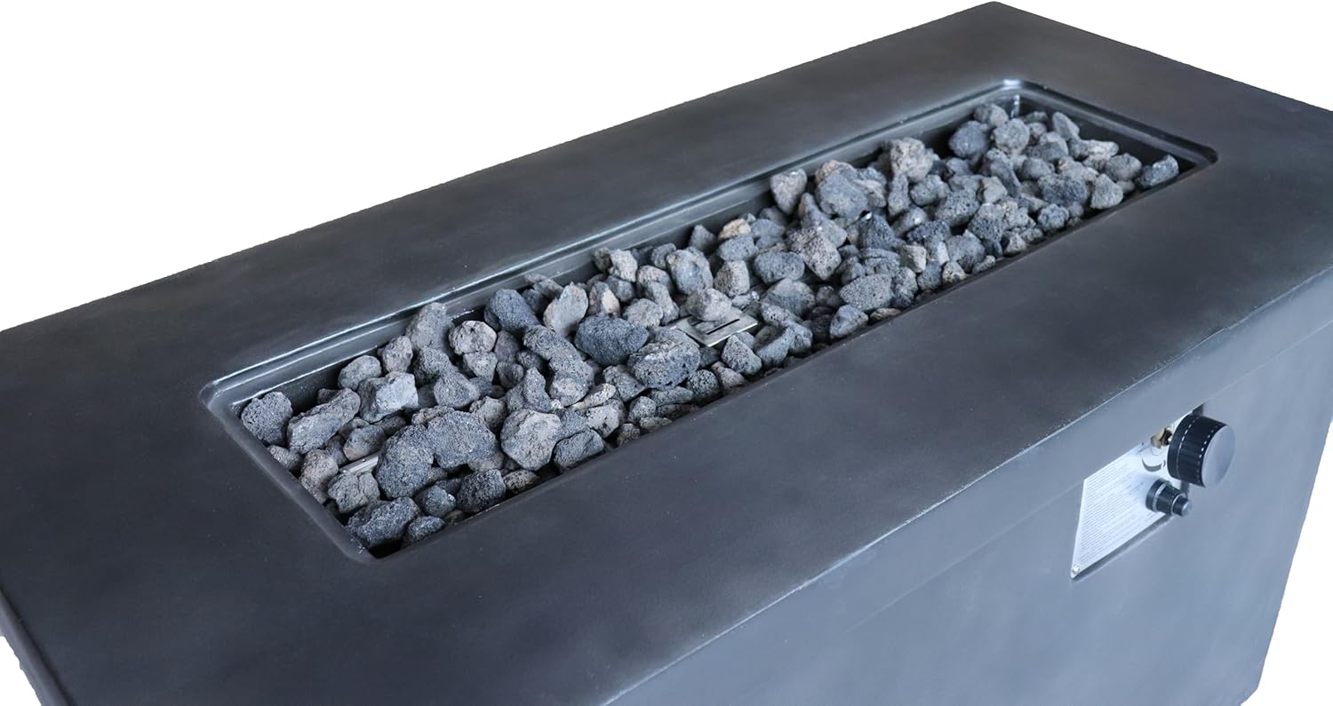 24'' H Concrete Propane,Natural Gas Outdoor Fire Pit Table LG24