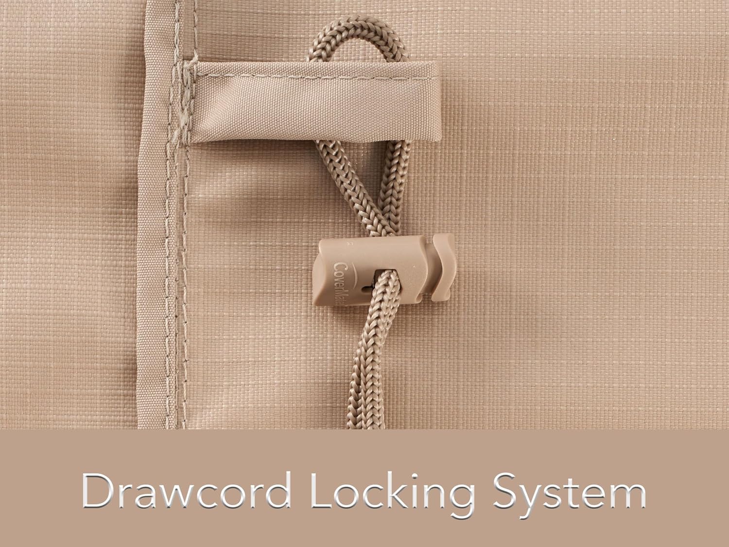 Covermates Ultima Rectangular Fire Pit Cover – Waterproof Heavy-Duty Outdoor Protection with Ripstop Polyester, Mesh Air Vents & Secure Buckle Straps, Rectangular 50W x 30D x 25H, Ripstop Tan