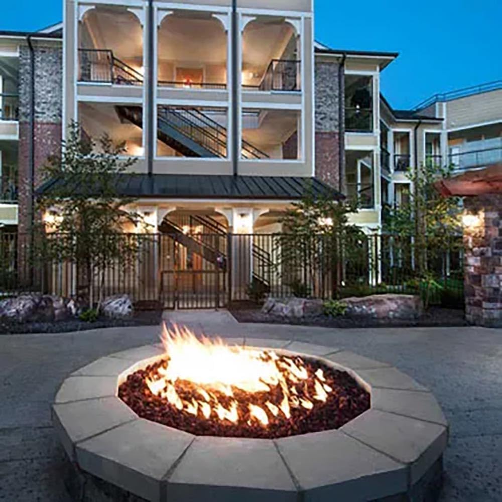 AFG Match Lit Fire Pit Burner Kit (SS-FR-18KIT-PAN-NG-MSCB), Round, 18-Inch Burner, 24-Inch Flat Pan, Natural Gas, Polished Chrome, with Flange, Key, Valve, Flex Line and Fittings