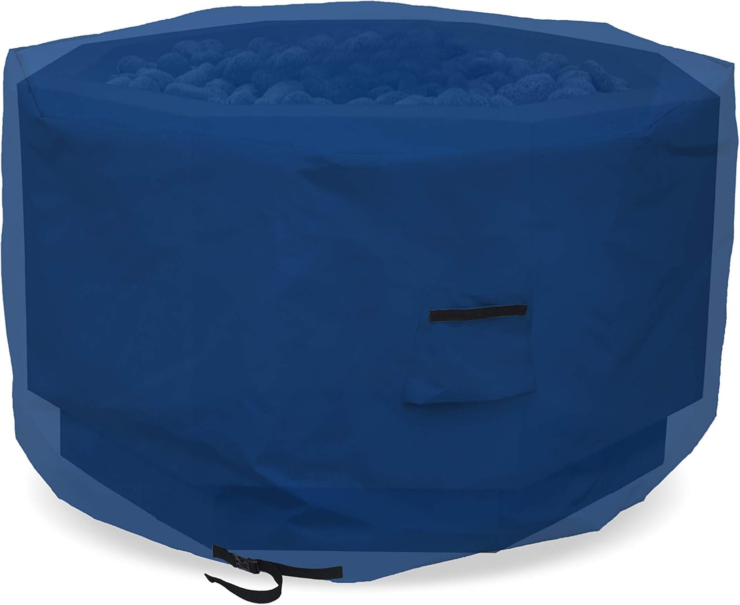 Octagon Fire Pit Cover 18 Oz Waterproof - 100% Weather Resistant Outdoor Fire Pit Table Cover with Air Pocket & Drawstrap for Snug Fit (40