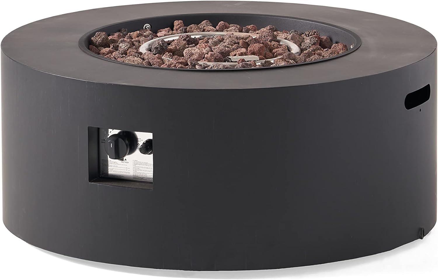 Christopher Knight Home Wellington Outdoor 40,000 BTU Circular Fire Pit (No Tank Holder) - Dark Gray