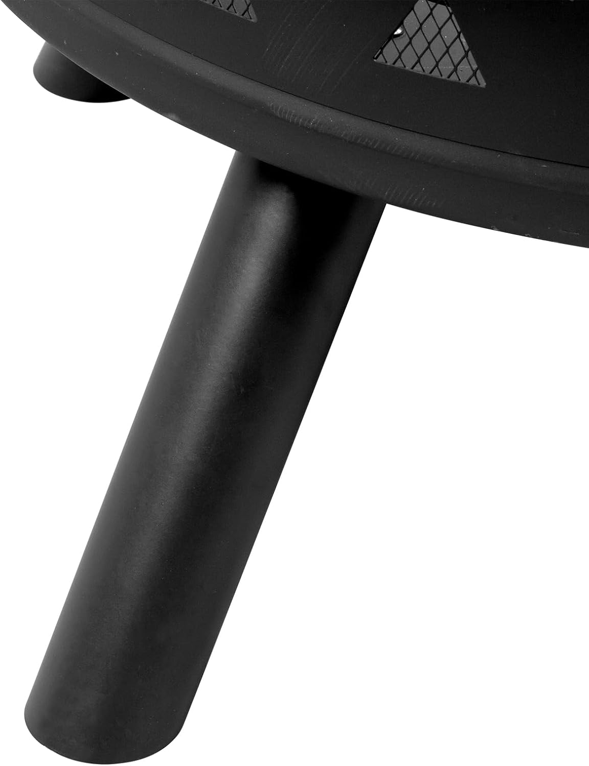 Outdoor Fire Pit with Cooking Grates | Durable Steel Construction | Adjustable Height | 38in Metal | Ideal for Patio, Yard (Black)