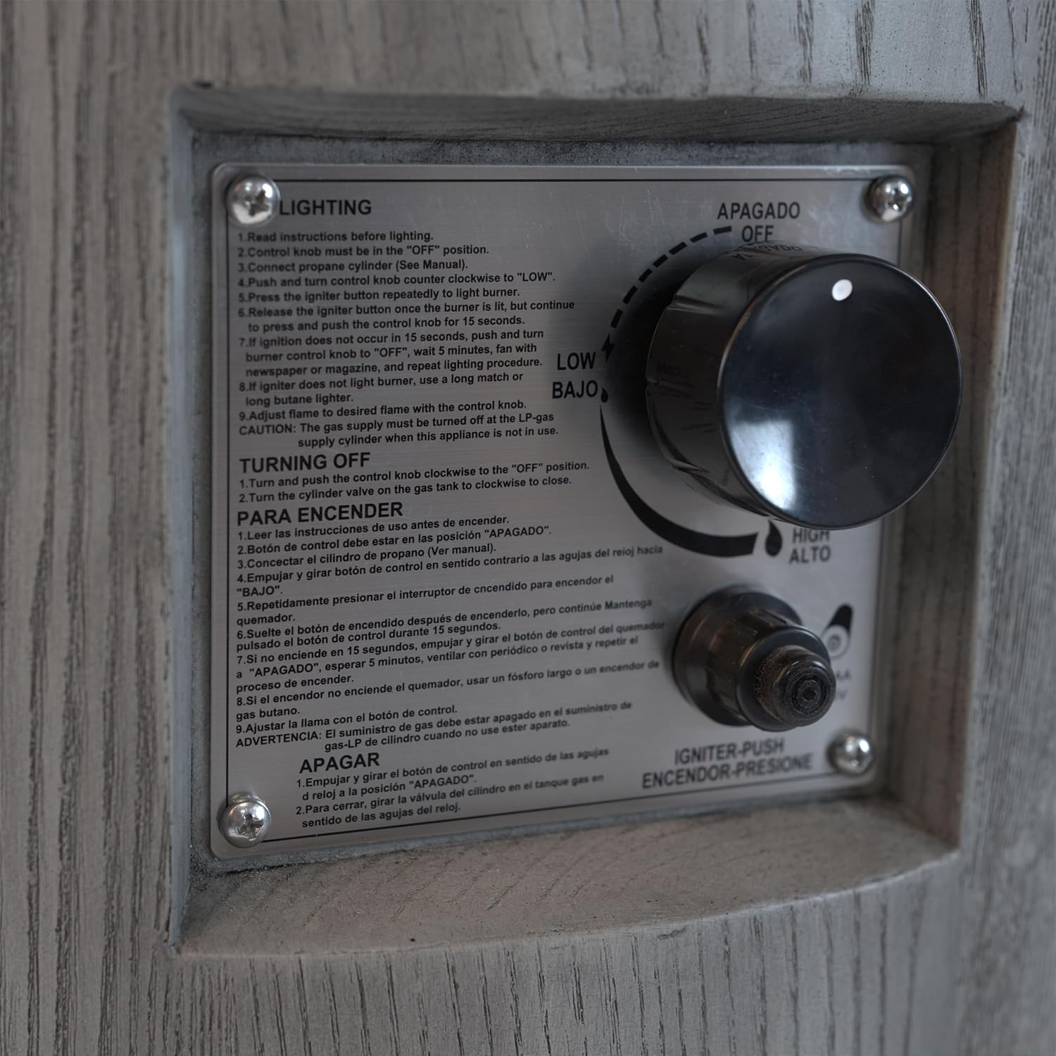 20 Inch Round Outdoor Gas Fire Pit 32000 BTU Patio Fire Pit with Lava Stone and Rainproof Cover,Magnesium Oxide Cultured Stone Surface Finished for Backyard