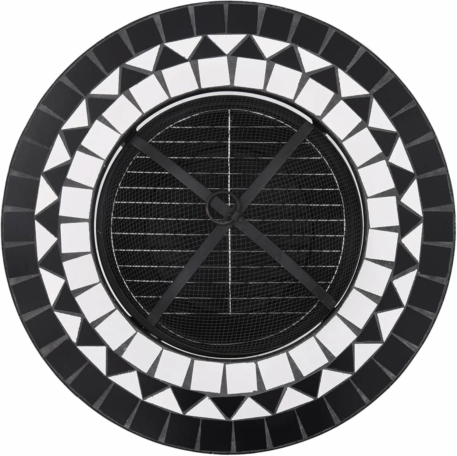 Fire Pits & Outdoor Fireplaces Fire Pit Table Black and White 26.8