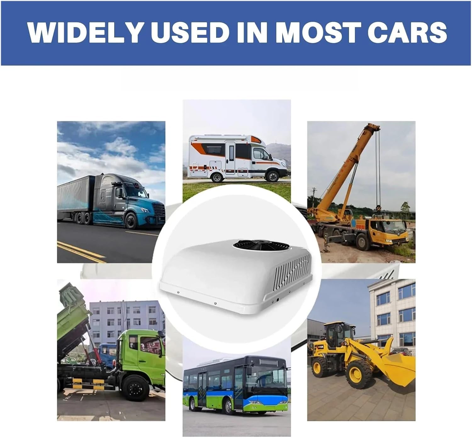 Heating&Cooling Electric Car Truck Rooftop Parking Air Conditioner 12V/24V for Camper RV Motorhome Caravan Tractor