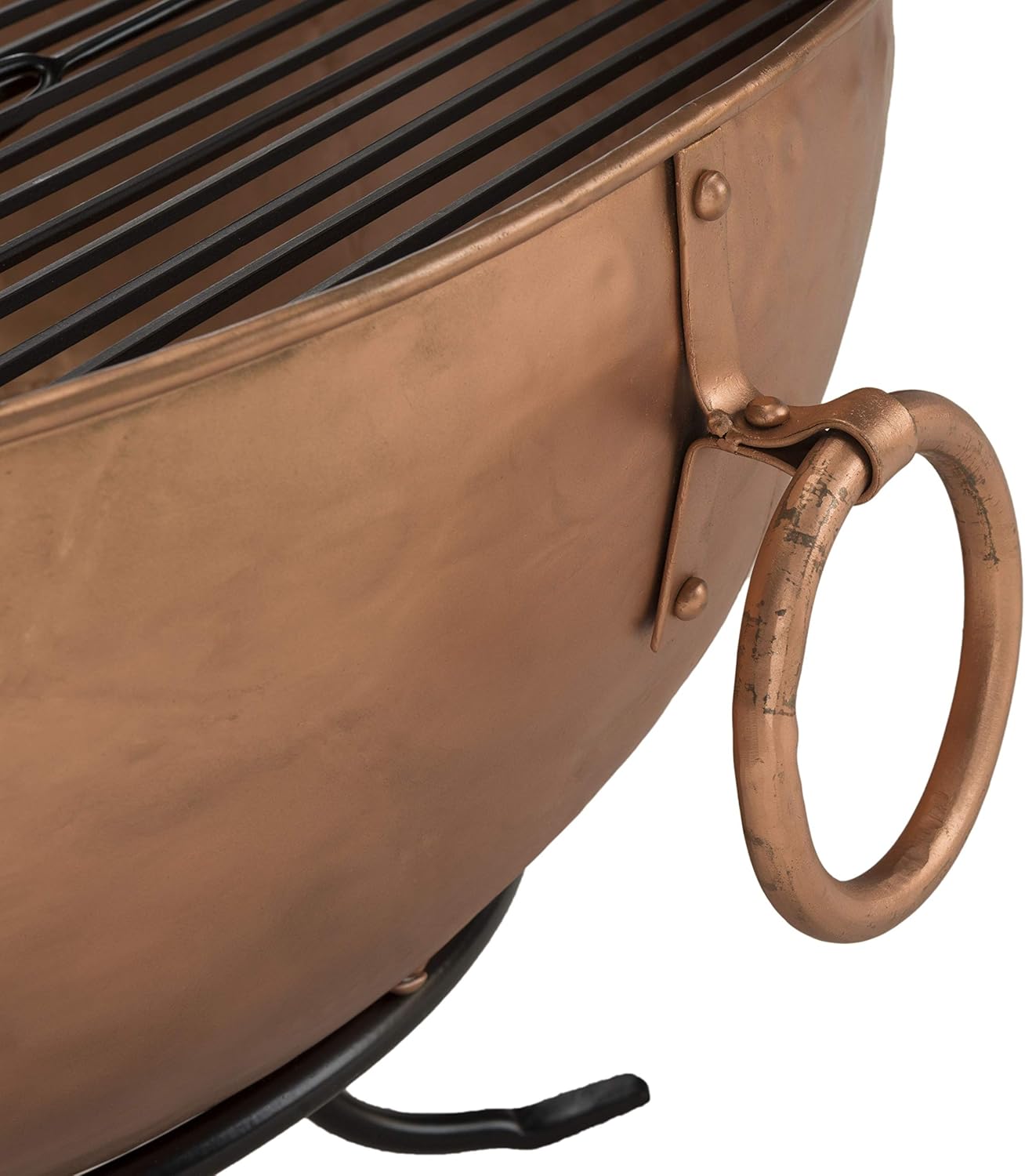 Safavieh Outdoor Collection Bangkok Fire Pit, Copper and Black