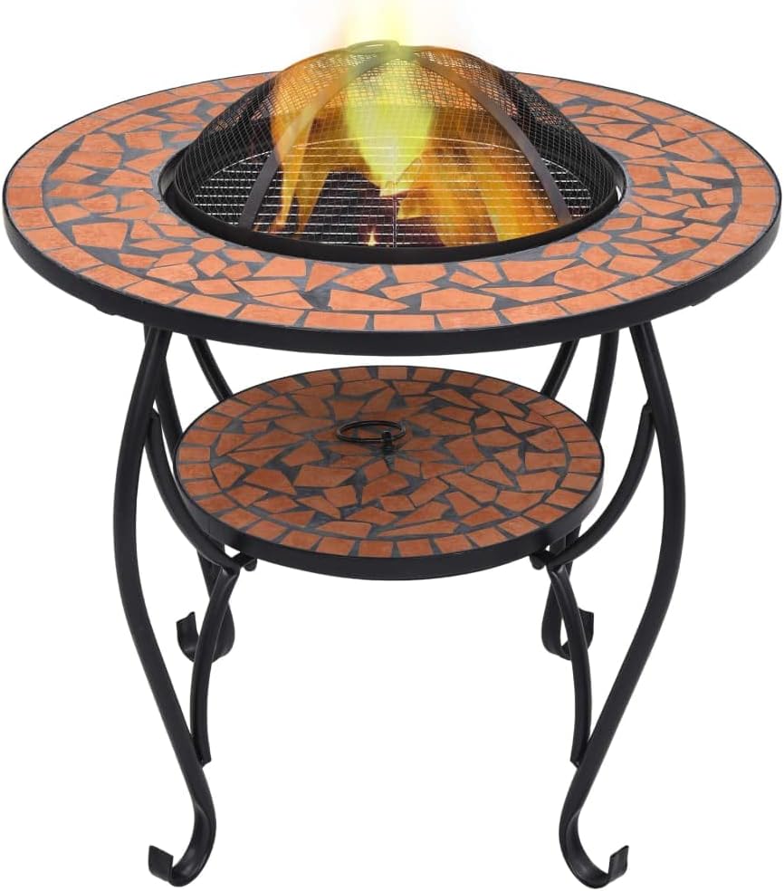 SKM Mosaic Fire Pit Table Terracotta 26.8