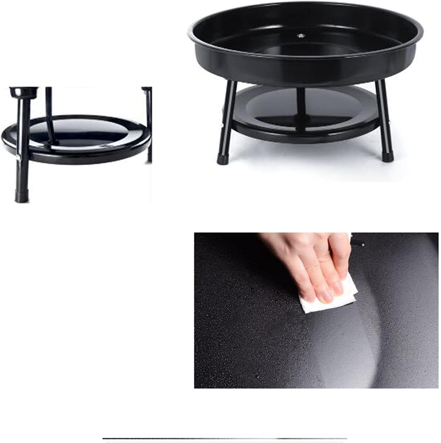 Fire Pit Tripod Charcoal BBQ Grill, Barbecues with Height-Adjustable Swivel Hanging Grill Portable Metal Fire Bowl for Outdoor Cooking Drying Clothes Pot Roast Grilling