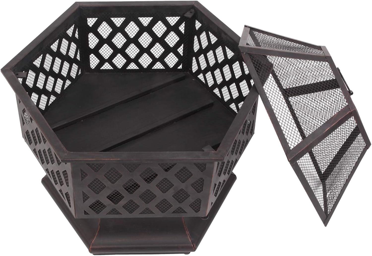 Wood Burning Fire Pit, 22 Inch Outdoor Backyard Patio Fire Pit,Wood-Burning Outdoor Fire Pit, Outdoor Fire Pit Bowl (cupreous) 22