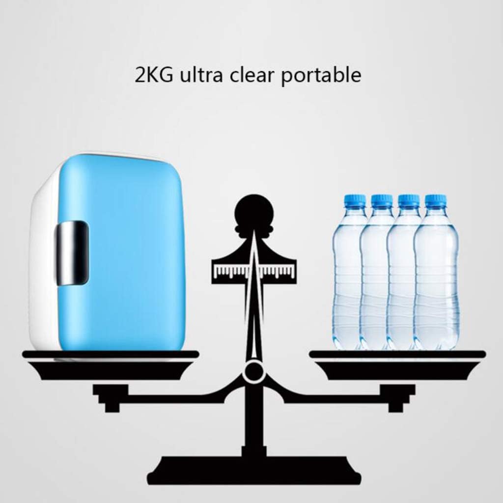 White Mini Portable Compact Personal Refrigerator for Cooling and Heating 6L-8 Tank Capacity Dual-use for car and Home (Type B)