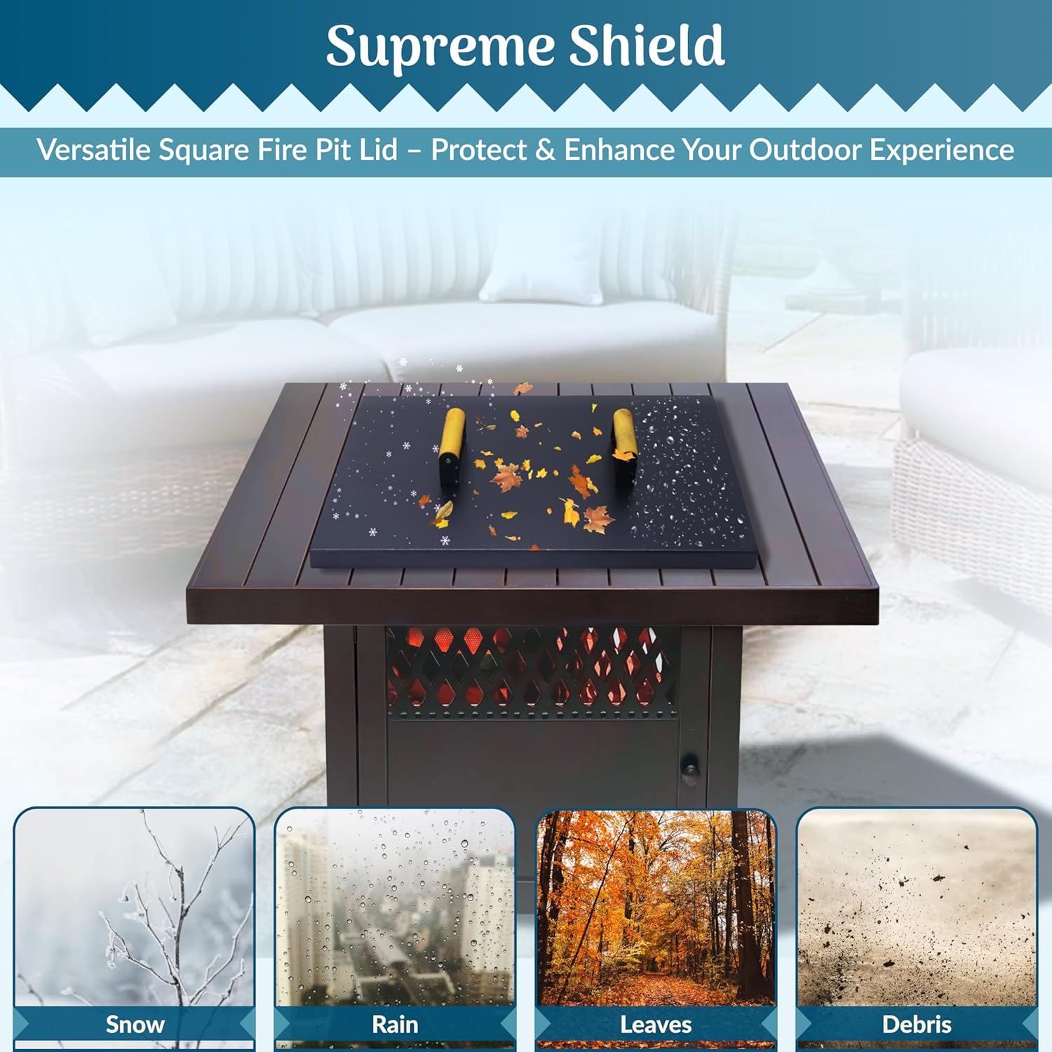 FEBTECH - Fire Pit Cover Square - 21