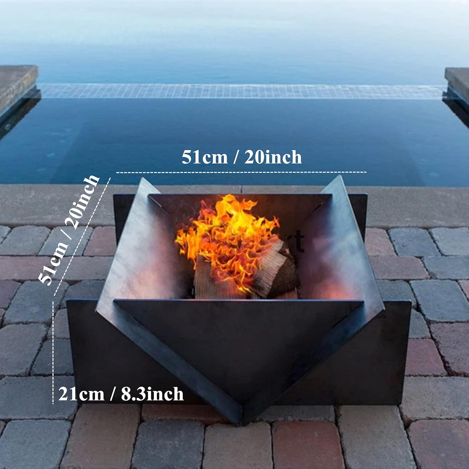 Large Fire Pits & Bowls,Heavy Duty Outdoor Firepit,DIY Metal Fire Pits,Wood Burning Firepit Grill