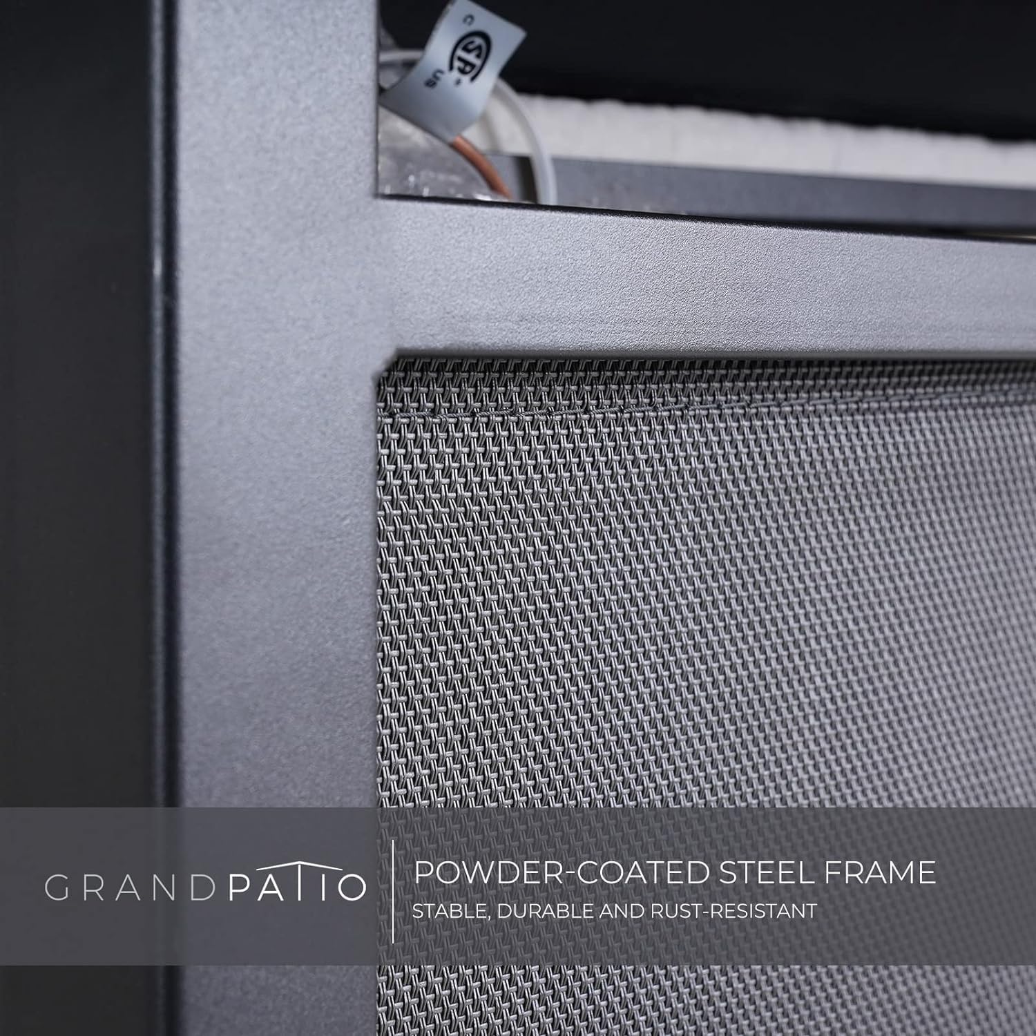 Grand patio Propane Fire Pits 28 Inch Outdoor Gas Fire Pit, 50,000 BTU Fire Table with Lid and Lava Rock, Add Warmth and Ambience to Gatherings and Parties On Patio Garden Backyard (Light Brown)