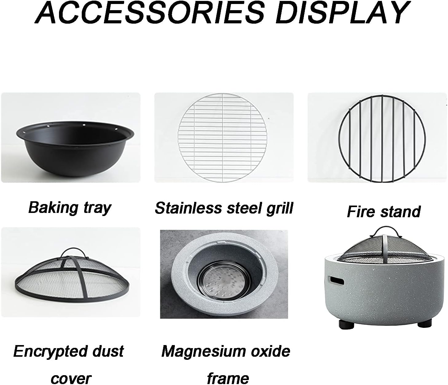 Fire Pit Outdoor fire Pit, Oyster Grill Set, Balcony Villa Courtyard Grill Set