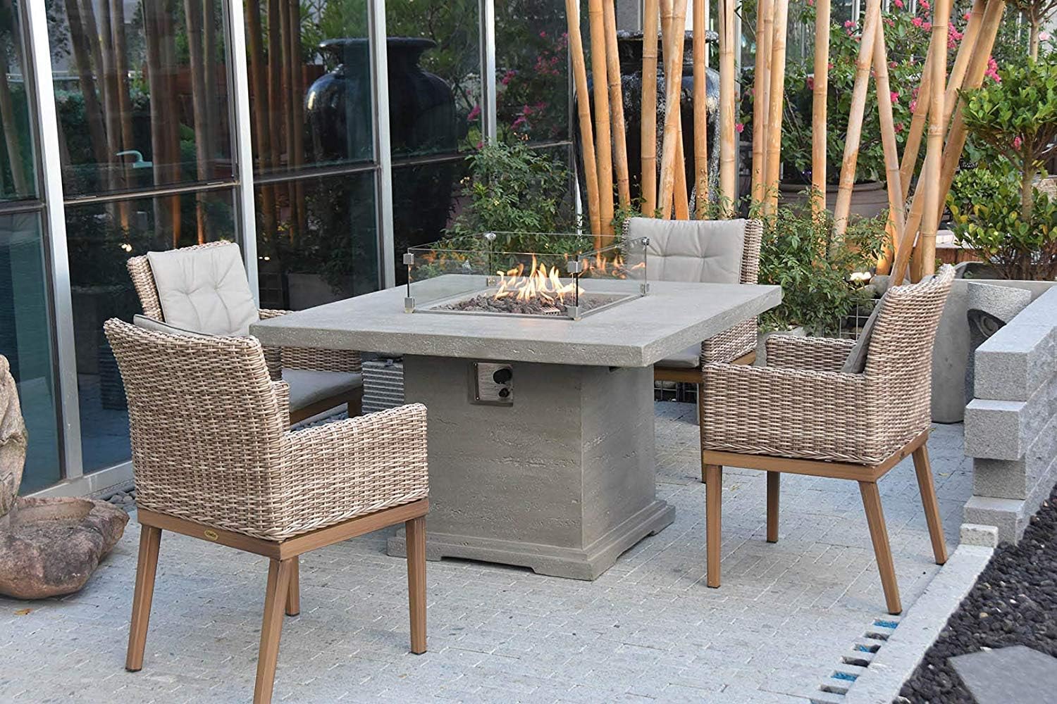 Elementi Gas FIRE Table Birmingham, 48 inch Square 32