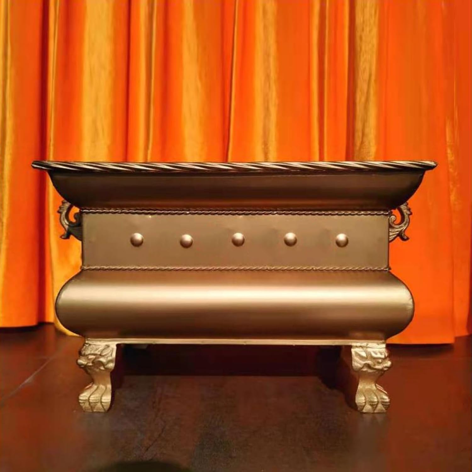 Burn Barrel for Yard Waste, Outdoor Fire Pit, Incinerator, Tabletop Firepit, Raised Legs for Yard Patio Backyard Leaves, Paper, Household Debris(35cm/13in)