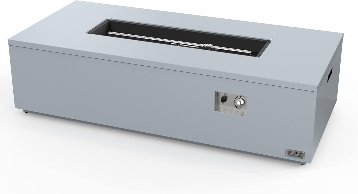 Onlyfire Premium 60” Outdoor Fire Pit Table with Lava Rocks& 12FT Hose, Large Propane Gas Firepit, Smokeless Fireplace 60,000BTU, Flame Adjustable for Backyard Patio Bonfire Party, Iron Patio Heater