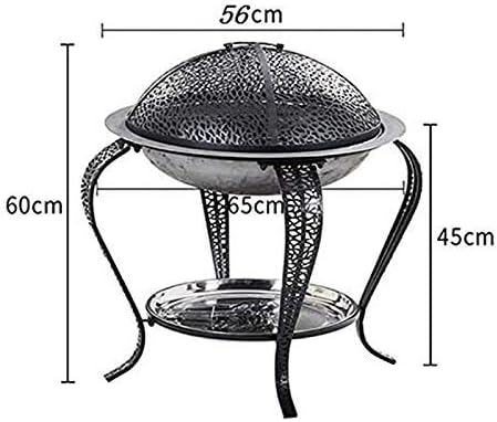 Fire Pits Outdoor Wood Burning Bowl Table and Storage Multifunctional Barbecue Rack