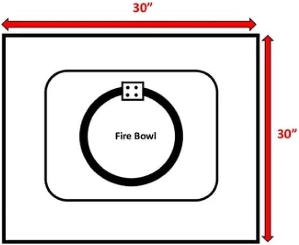 30 Inch White Steel Propane/Natural Gas Fire Pit Table